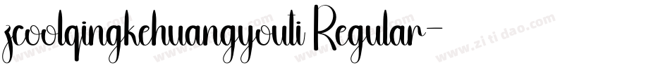 zcoolqingkehuangyouti Regular字体转换